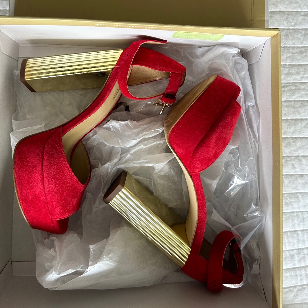 Michael Kors Red platform heels